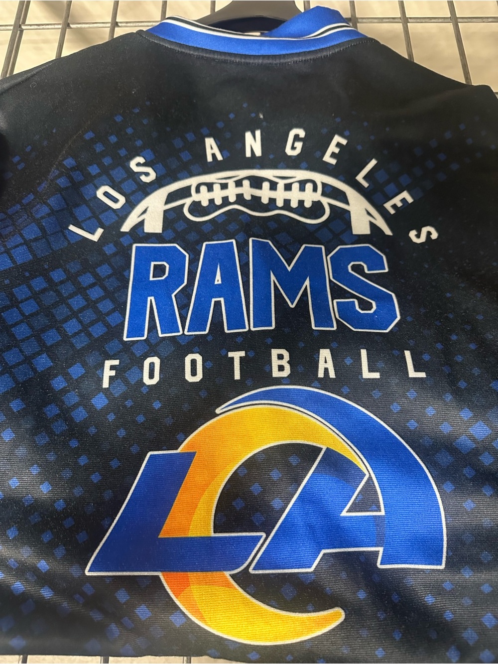 Los Angeles Rams Football Graphic Jacket - Blue & Gold light weight